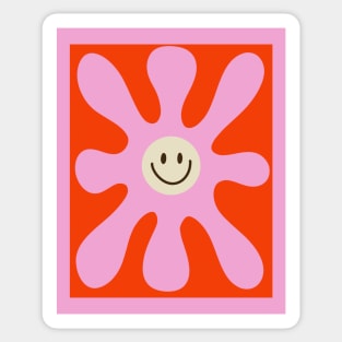 Flower Groovie 70s Retro Sticker